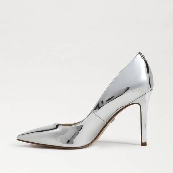 Sam Edelman Hazel Pointed Toe Pump I7270S5021 Mirrored Silver US 9.5 M Stiletto - Picture 3 of 8